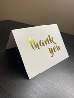 30 pack- Gold Foil: Thank You cards