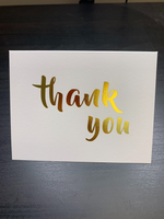 30 pack- Gold Foil: Thank You cards